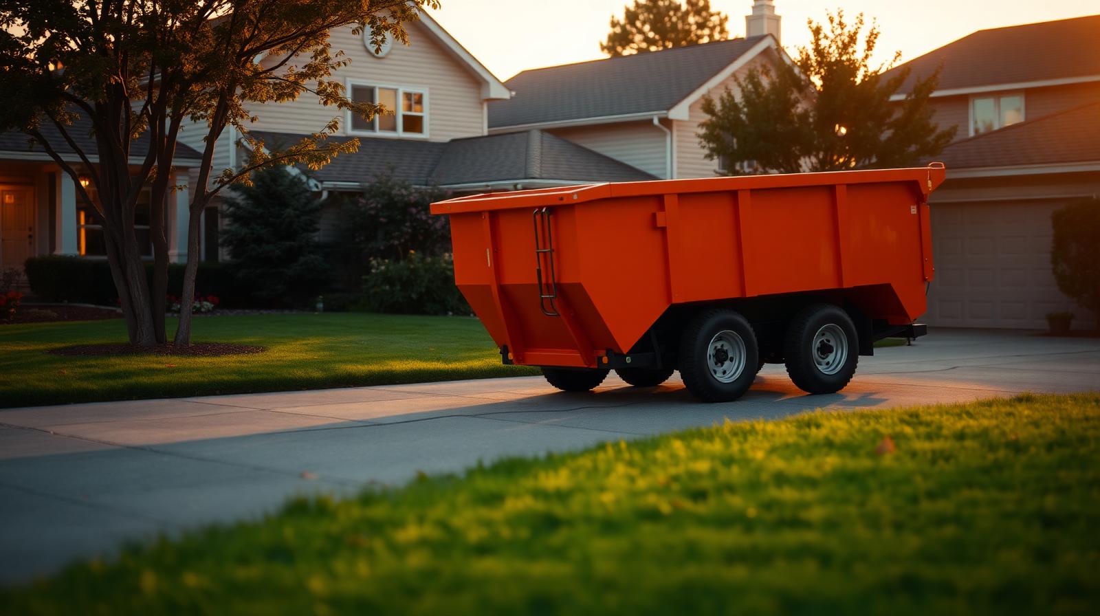 Roll-off dumpster delivered to a Grand Rapids home